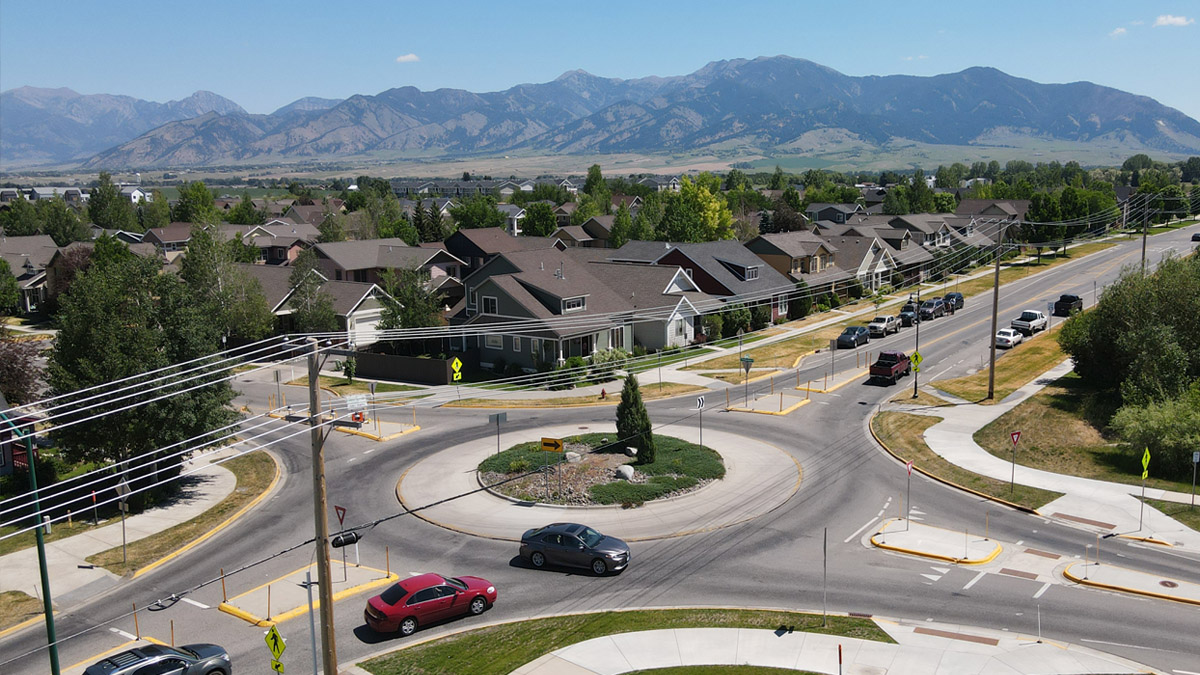 Baxter Ln Ferguson Ave Bozeman Mt Roundabout