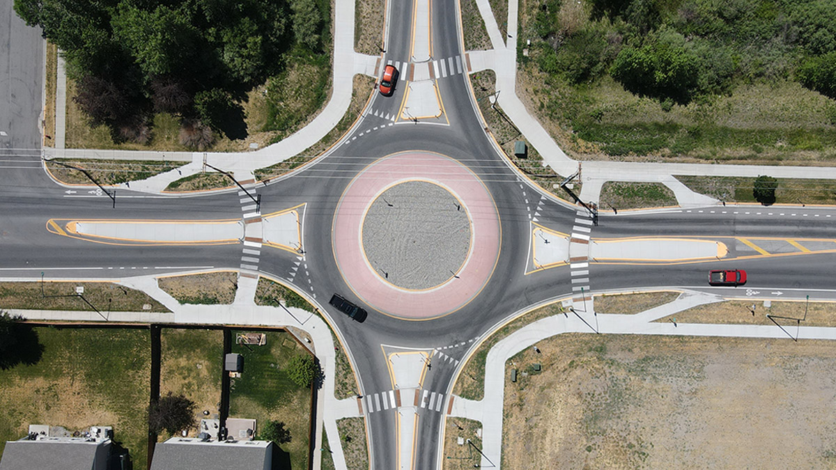 Durston Rd Ferguson Ave Bozeman Mt Roundabout Aerial