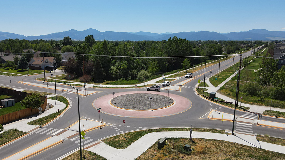 Durston Rd Ferguson Ave Bozeman Mt Roundabout