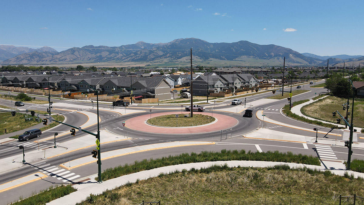 Oak St Davis Ln Bozeman Mt Roundabout